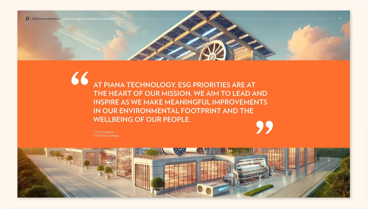 Piana Technology — Sustainability Report